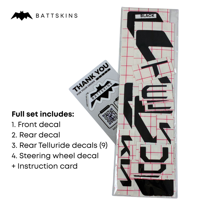 Overlay Logo Decals fits 2022+ Telluride | 4 Logo Decals