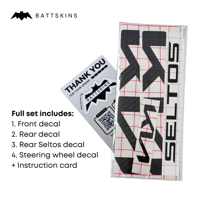 Overlay Logo Decals fits Seltos | 4 Logo Decals