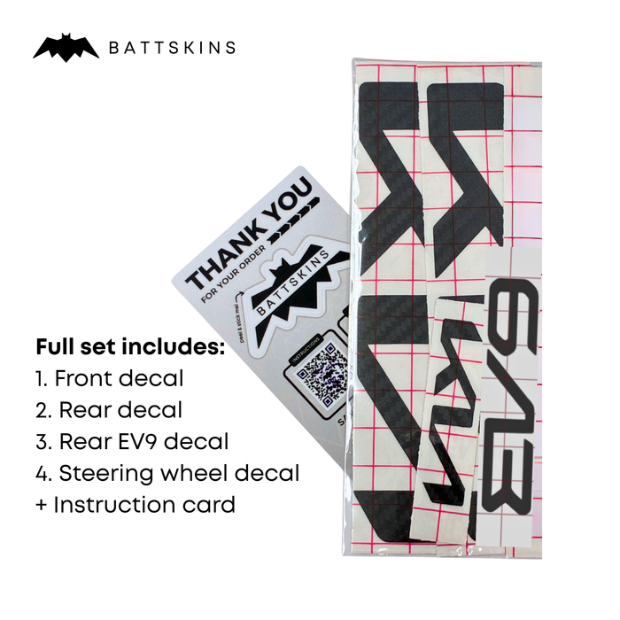 Overlay Logo Decals fits EV9 | 4 Logo Decals