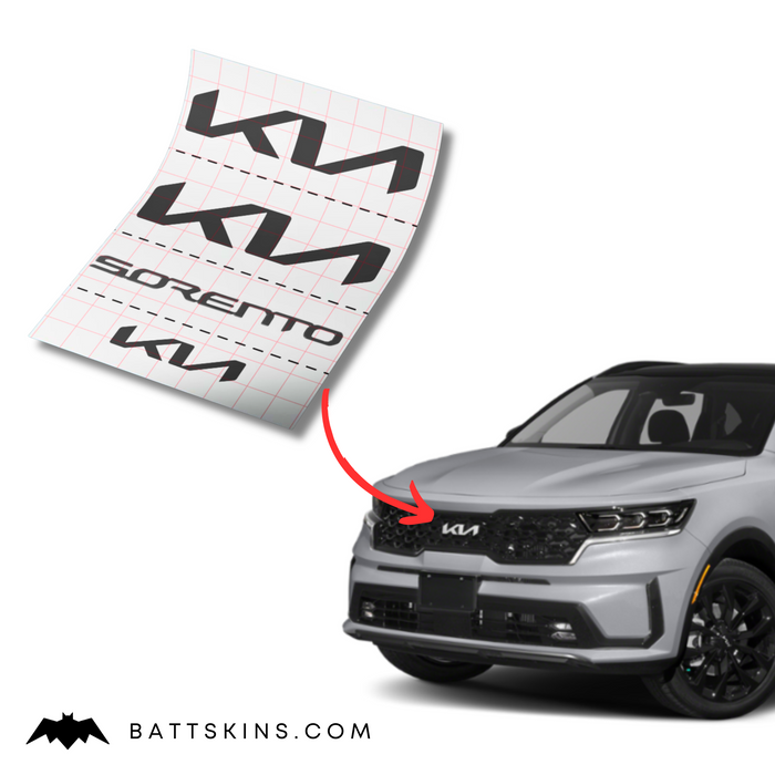 2022+ KIA Sorento EMBLEM OVERLAYS | 4 Logo Decals