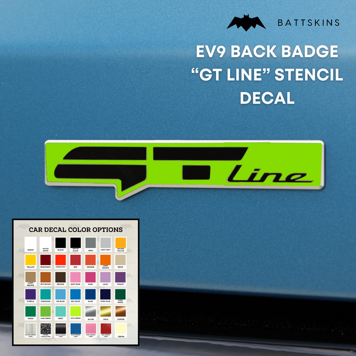 2024 KIA EV9 "GT Line" Stencil OVERLAY | 1 Stencil Decal