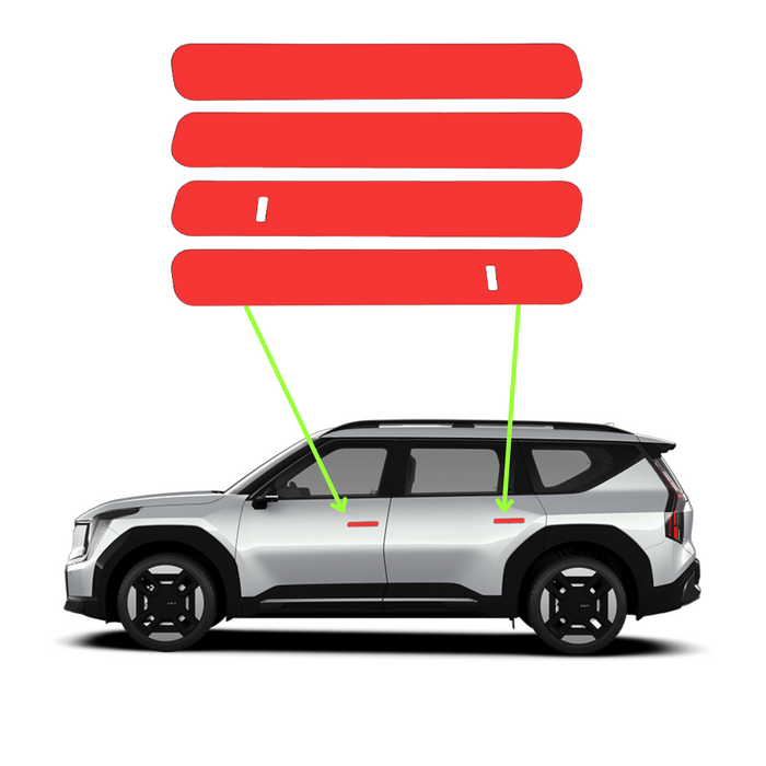 Door Handle Overlay Decals fits EV9 - 4 Decals