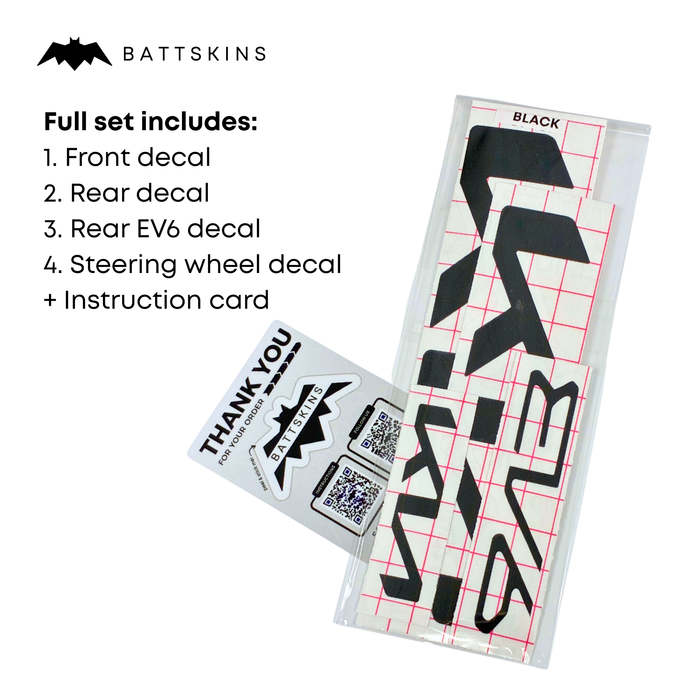 Overlay Logo Decals fits EV6 | 4 Logo Decals