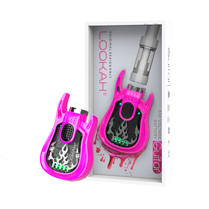 Guitar Shaped Vape Battery Lookah Guitar 510 Thread Vape Battery - Various Colors - (1 Count) LOOKAH Guitar Battery Guitar Shaped Vape Battery Lookah Guitar 510 Thread Vape Battery - Various Colors - (1 Count) LOOKAH Guitar Battery
